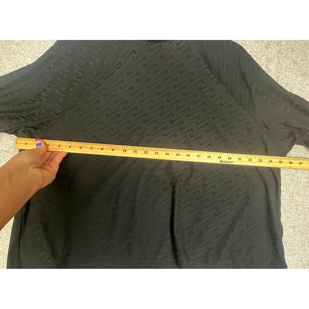 Nike Icon Clash Mock Neck Long-Sleeve Top Plus 2X Embossed All Over Swoosh